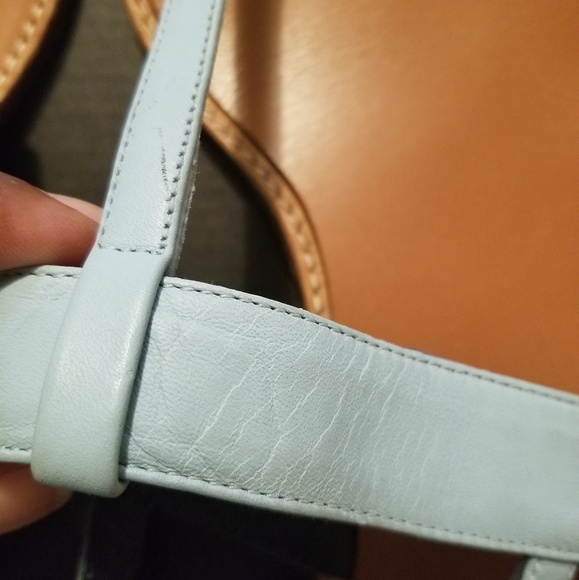 Powder Blue Coach sandals. - Picture 8 of 13